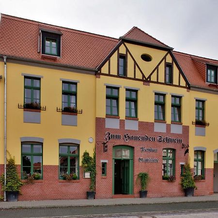 Gasthaus Und Pension "Zum Hauenden Schwein" Wörlitz Exterior foto