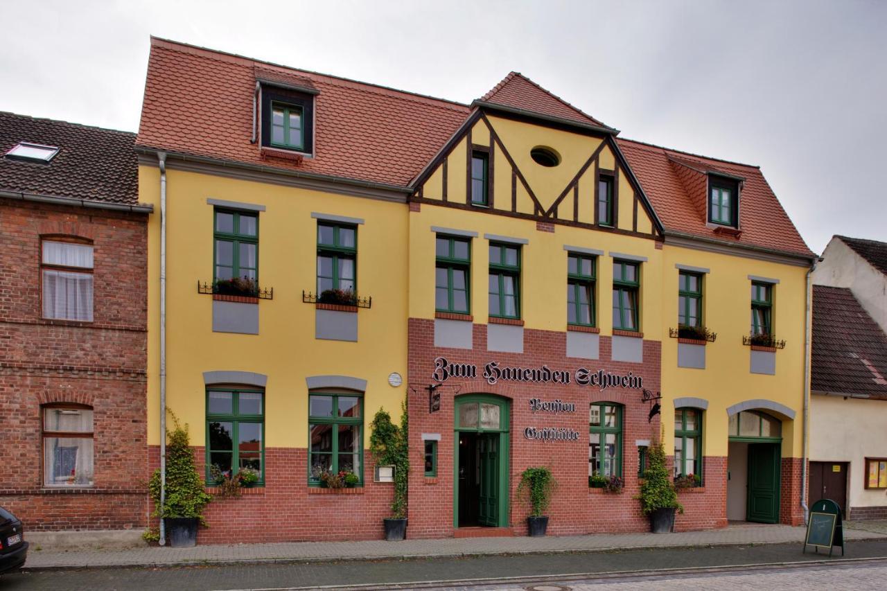 Gasthaus Und Pension "Zum Hauenden Schwein" Wörlitz Exterior foto